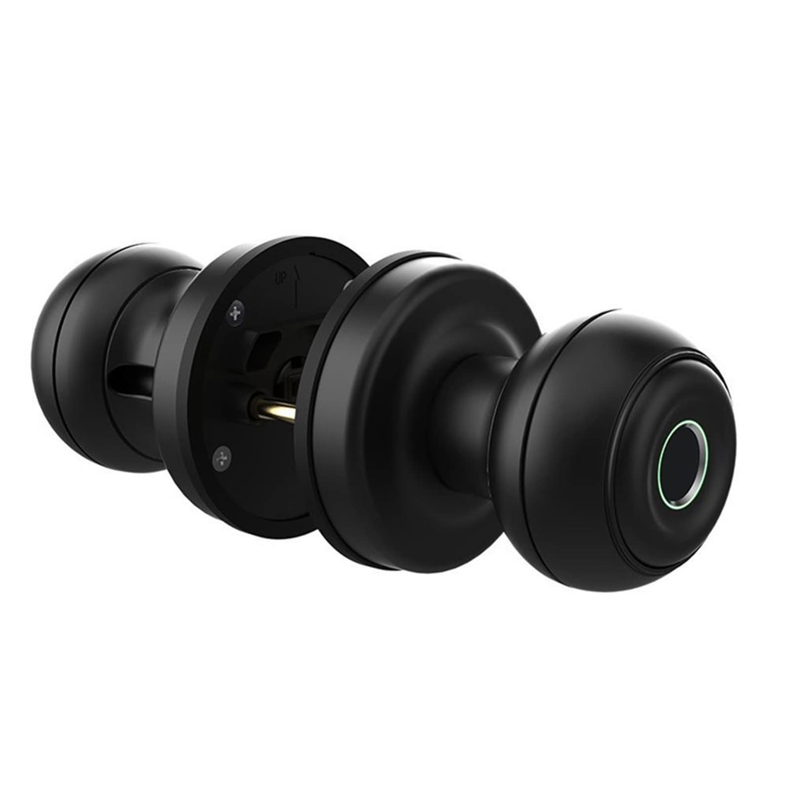 CVFRDD Smart Door Knob, Smart Fingerprint Door Lock for Tuya Keyless Entry Knob App Control Biometric Mechanical Key Keyless Entry Door Handle(Nero)