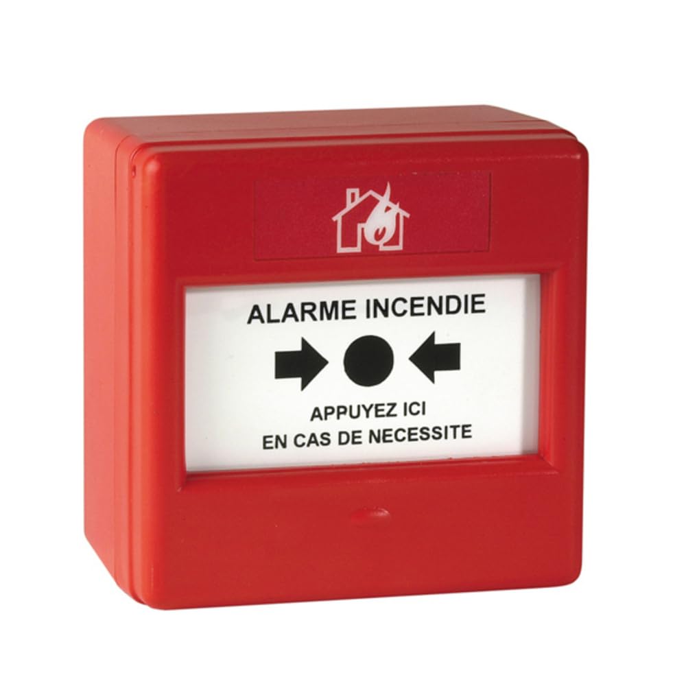 NUGELEC NUG30316 - Disparador Manual de Membrana sin indicador saliente, Color Rojo