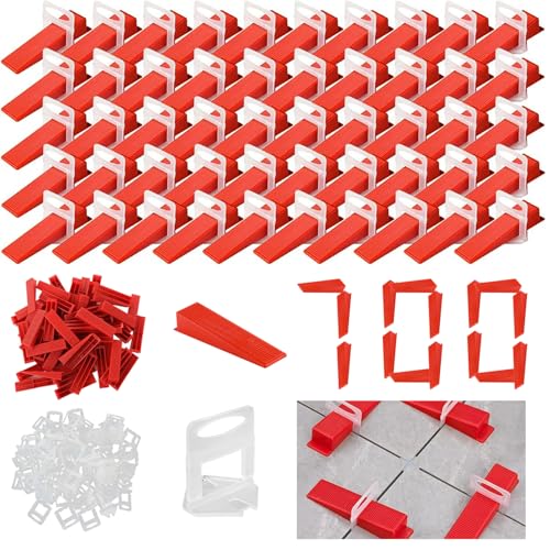 Dbuwqips E-073B-700 Fliesenkeile Nivelliersystem 700 Stück