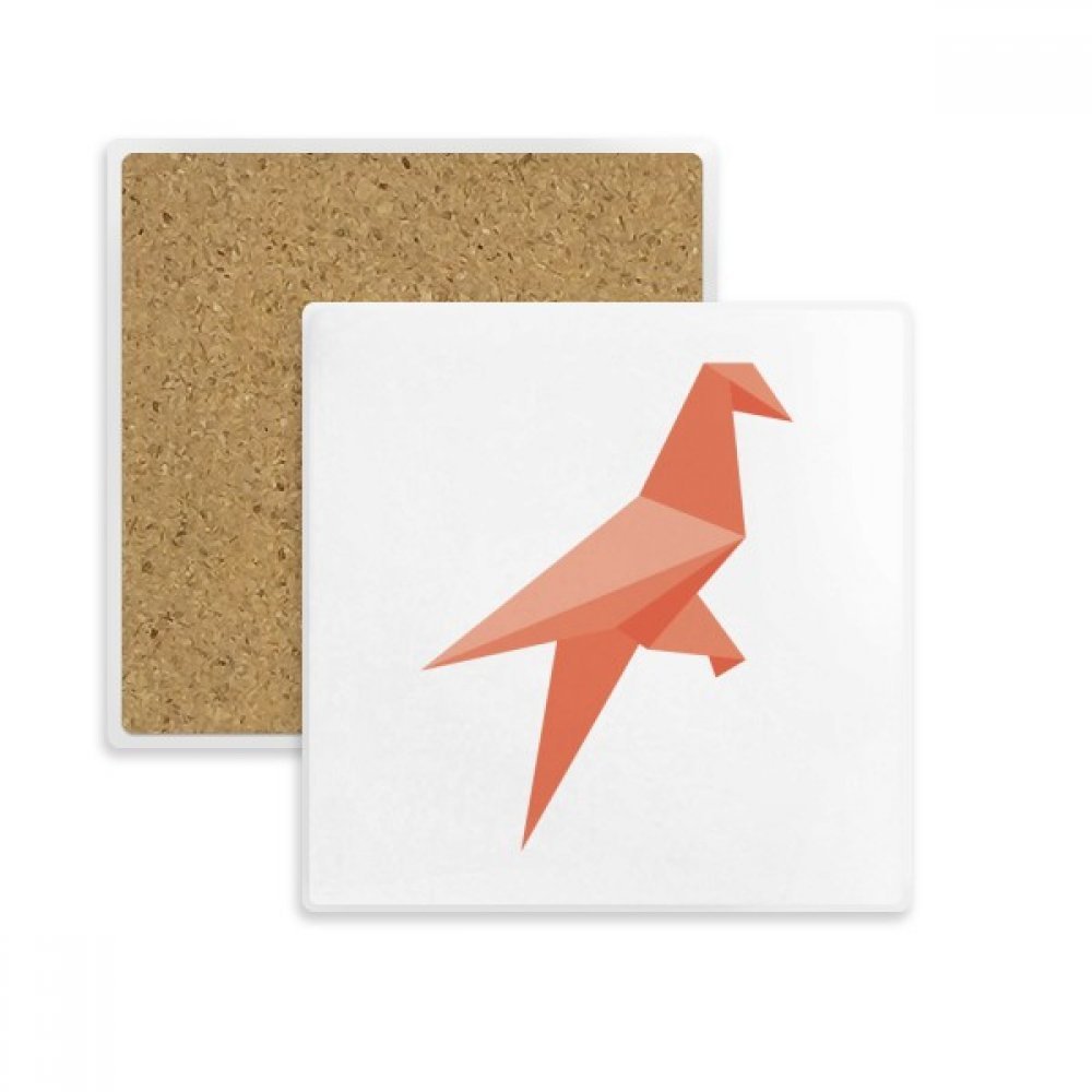 Dessous de verre oiseau rouge origami pierre absorbante haute qualité