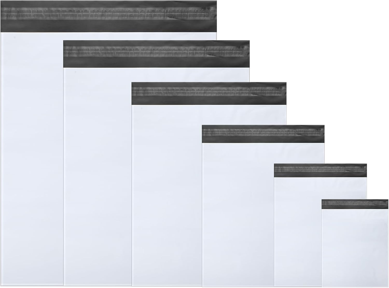 Outus 240 Pcs Poly Mailers Variety Size Pack Mailing Shipping Bags 6 Assorted Sizes Shipping Envelopes Self Adhesive Waterproof and Tear Proof Packaging Bags for Clothing Book Gift(Pink)