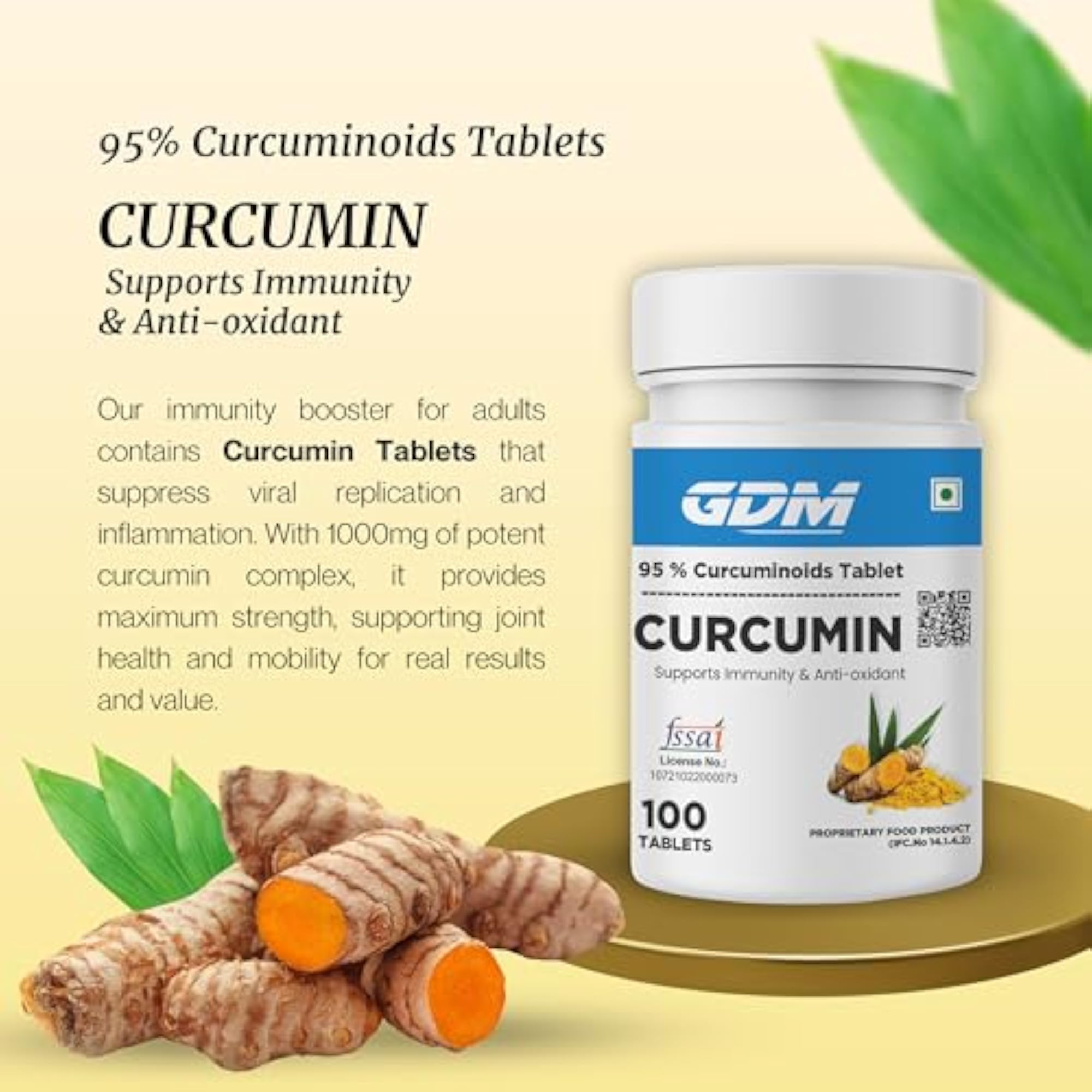 GDM Curcumin with 95% Curcuminoids for Immunity Support
