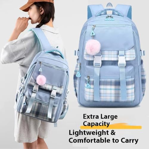 Mochila impermeable azul ligera y cómoda para gimnasio y uso escolar diario 4