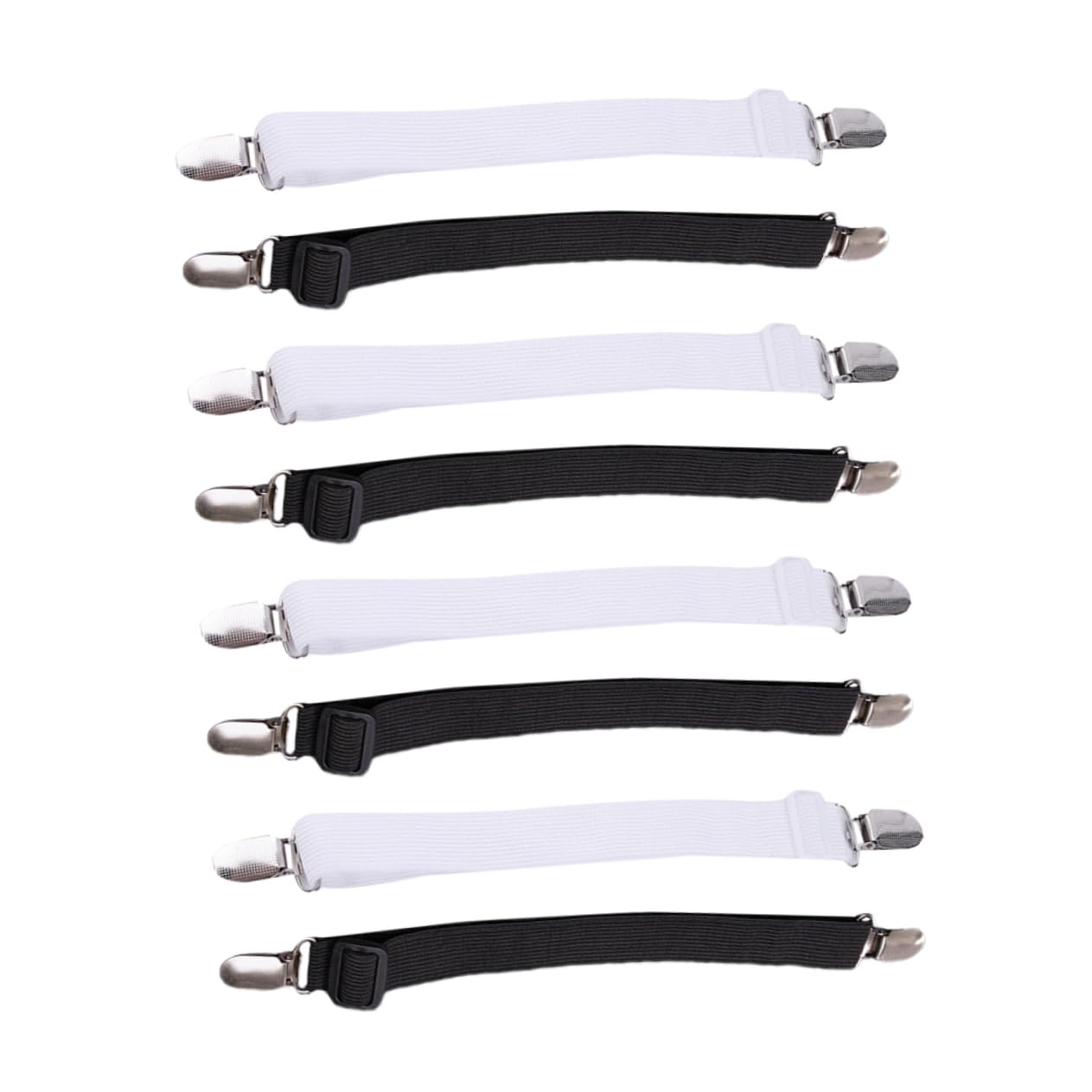8pcs Bed Sheet Holder Clips Heavy Duty Elastic Fasteners for Fitted Multi-Function Mattress Strap Bands Keep Secure for