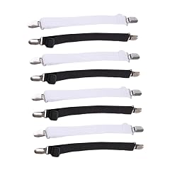 8pcs Bed Sheet Holder Clips Heavy Duty Elastic Fasteners for Fitted Multi-Function Mattress Strap Bands Keep Secure for