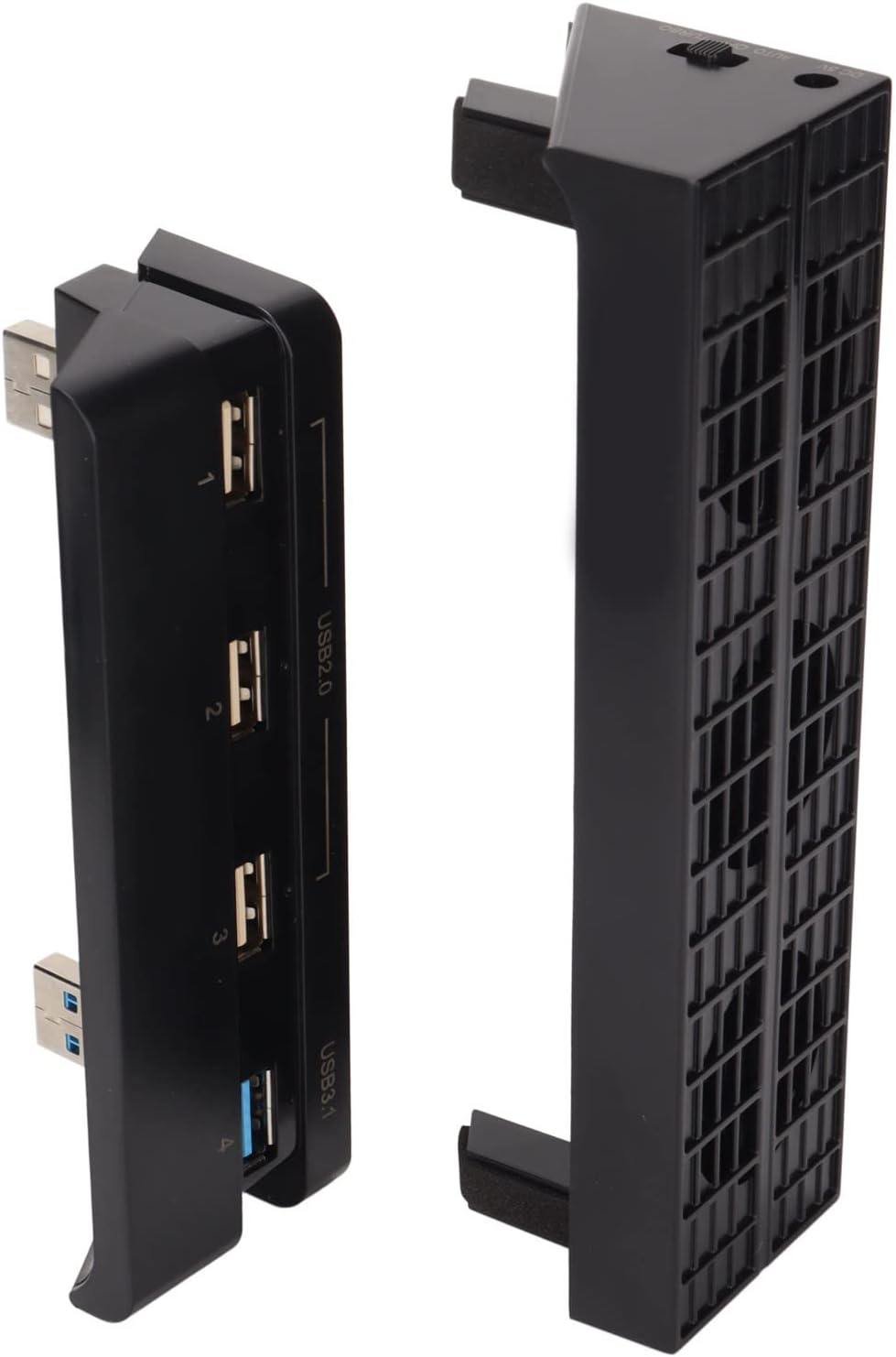 Game Console Cooling Fan, USB Cooler Quick Installation 2 Modes with HUB for PS4 Slim