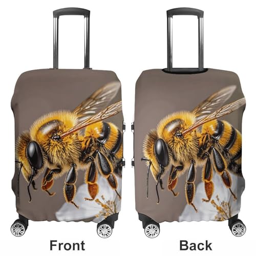 Bee And Flower Luggage Cover, Elastic Luggage Protector Fits 19-32in Suitcases, Washable & Anti-Scratch Suitcase Cover for Men Women XL3