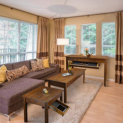 Casual Home Kennedy End Table Drawer, Concealment Furniture, Warm Brown #TOP5