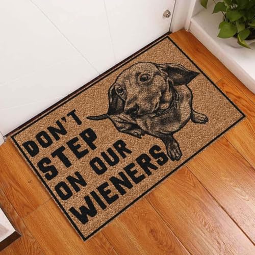 ���փ}�b�g �������̃E�C���i�[�𓥂܂Ȃ��ł������� 50×80cm doormat Don't Step On Our Wieners