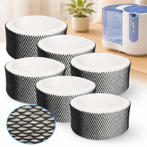 Podoy HWF62 Humidifier Filter Compatible with Holmes Sunbeam Humidifier Filter A Replace HWF62 HWF62CS HWF62D SCM1100 SCM1701 SCM1702 SCM1762 SF212 HM1300 HM1761 (6 Pack)