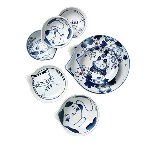 Hemoton 3 peças de tigelas de cerâmica para molhos, temperos, pratos, temperos, pratos de soja, sush