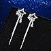 Produktbild SOLYY Ohrring Fashion Star Lange Quaste Ohrringe Für Frauen Geometrischer Minimalismus Persönlichkeit Kristallohr Linie Shiny Bridal Accessorie