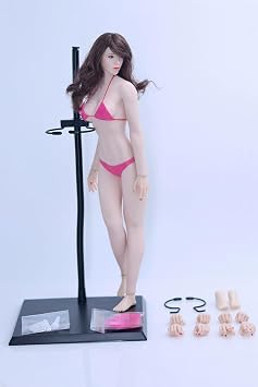 OBEST 1/6 European Shape Female Seamless Body Action Figure with Detachable Feet and Medium Breasts Not Include Head Sculpt JOQ-16D-WS01 White Muscle