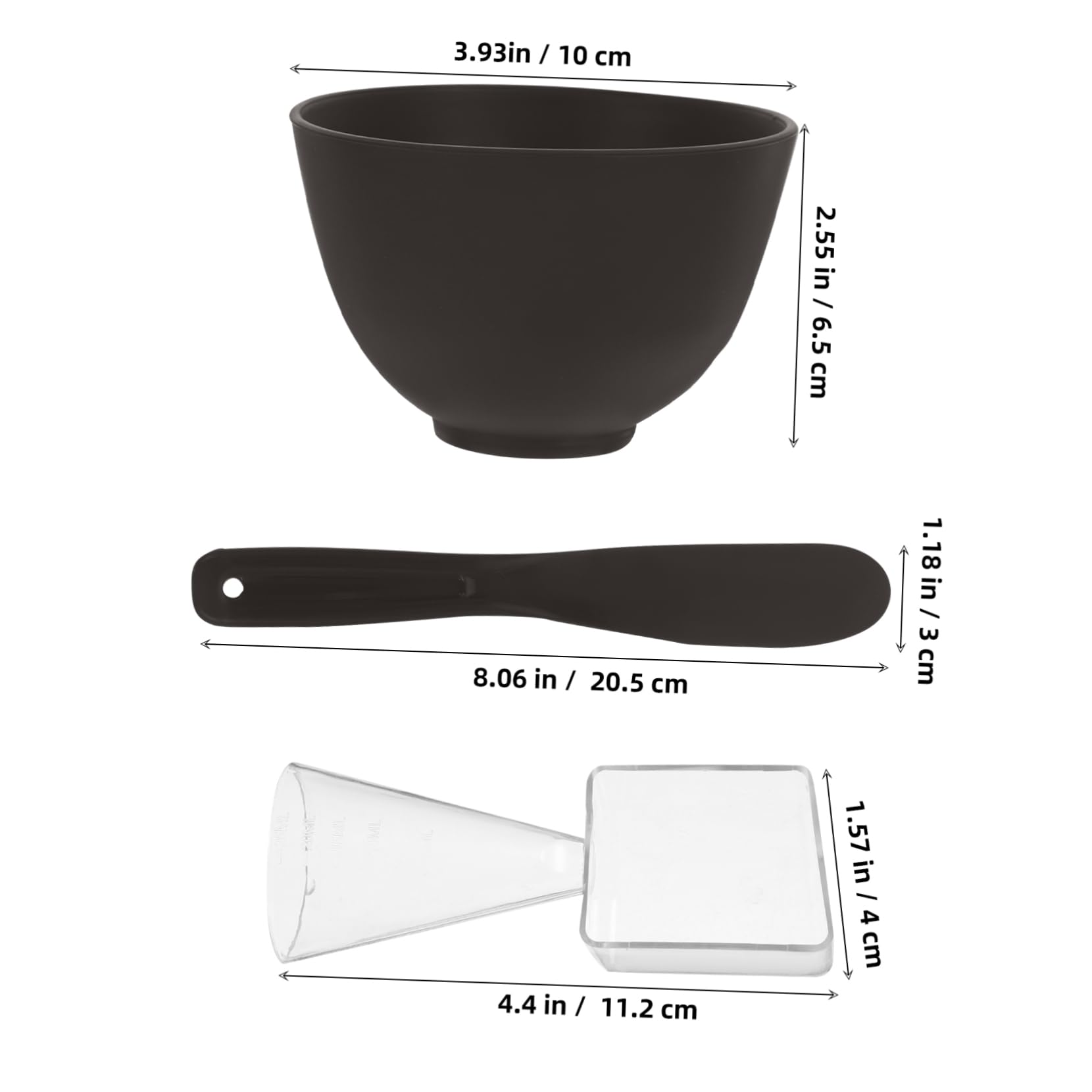 minkissy Facial Mask Bowl Stick Set Beauty Accessory for Diy Masks Mask Mixing Bowl Set Smooth Surface for Women