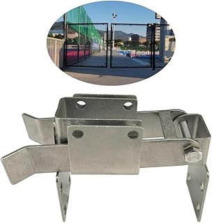 Chain Link Residential Strong Arm Double Gate Latch,Use This Double Gate Latch Where 2 Gates Swing Together.The Minimum Distance Between Doors is 1-3/4",Chain Latch for 1-3/8" Gate Frames Pipe Sizes.