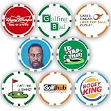 Funny Golf Ball Marker with Magnetic Hat Clip, A Perfect Golf Gift for Men or Women - Golf Accessories for Men or Women (‎8pcs-Funny)