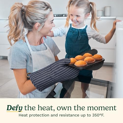 Image of Cuisinart Heritage Kitchen Oven Mitts, Heat-Resistant, 2-Pack, 7 inchx13 inch