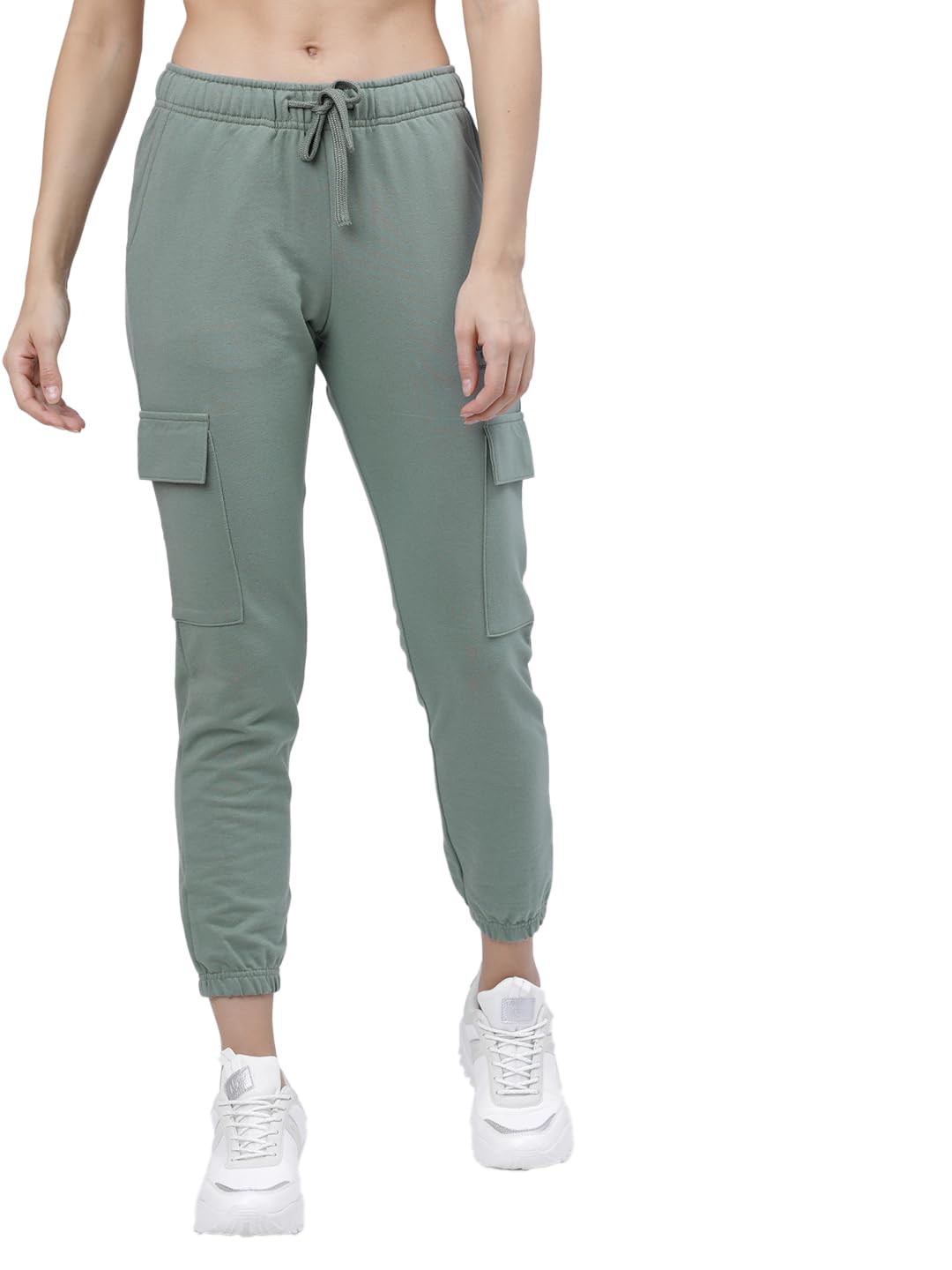 tokyo talkies Women's Slim Fit Joggers Track Pants | Stretchable | Casual Wear Mid-Rise| Gymwear | Sports Wear-picture-11