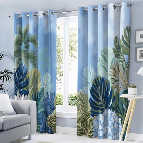 Rideau bleu clair 140x240 cm pour habiller une fenêtre sans charme - 3