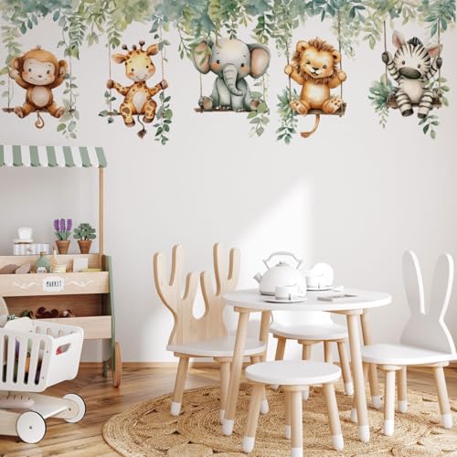 Vinilos Decorativos Animales Selva para Pared Infantil miniatura 4