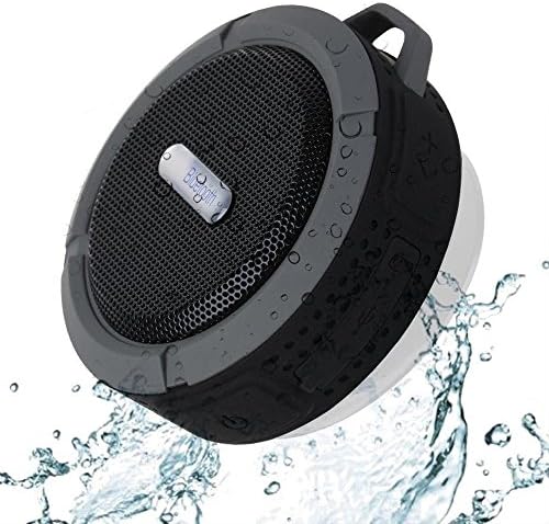 SportsMind Bluetooth Speakers, IPX4 Waterproof Wireless Portable High Performance Bass Stereo Shower Speaker for Samsung iPhone iPad Sony LG Laptop MP3 Players Tablet (Black)