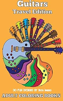 Paperback Adult Coloring Books: Guitars Book