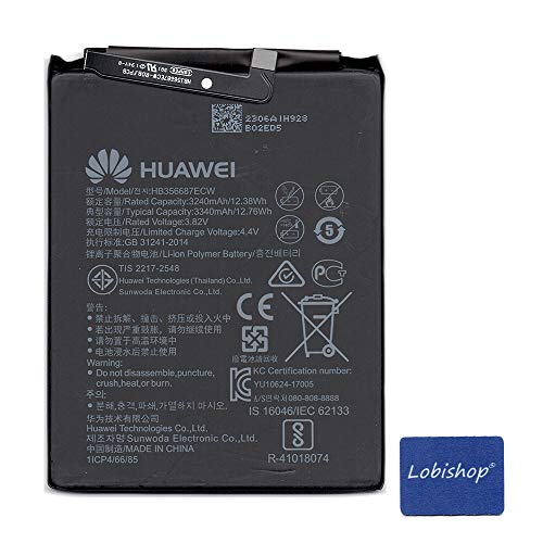 Batterie Huawei Li-on HB356687ECW 3340mAh pour Huawei Mate 10 Lite/P Smart+/ P30 Lite/Nova 2 Plus/Honor View 10 et Screen Cleaner - Lobishop