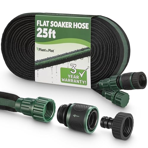 Flat Soaker Hose 25ft for Garden Irrigation