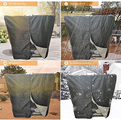 Bâche pour cuve 600L IBC 210D noire de protection extérieure - 6