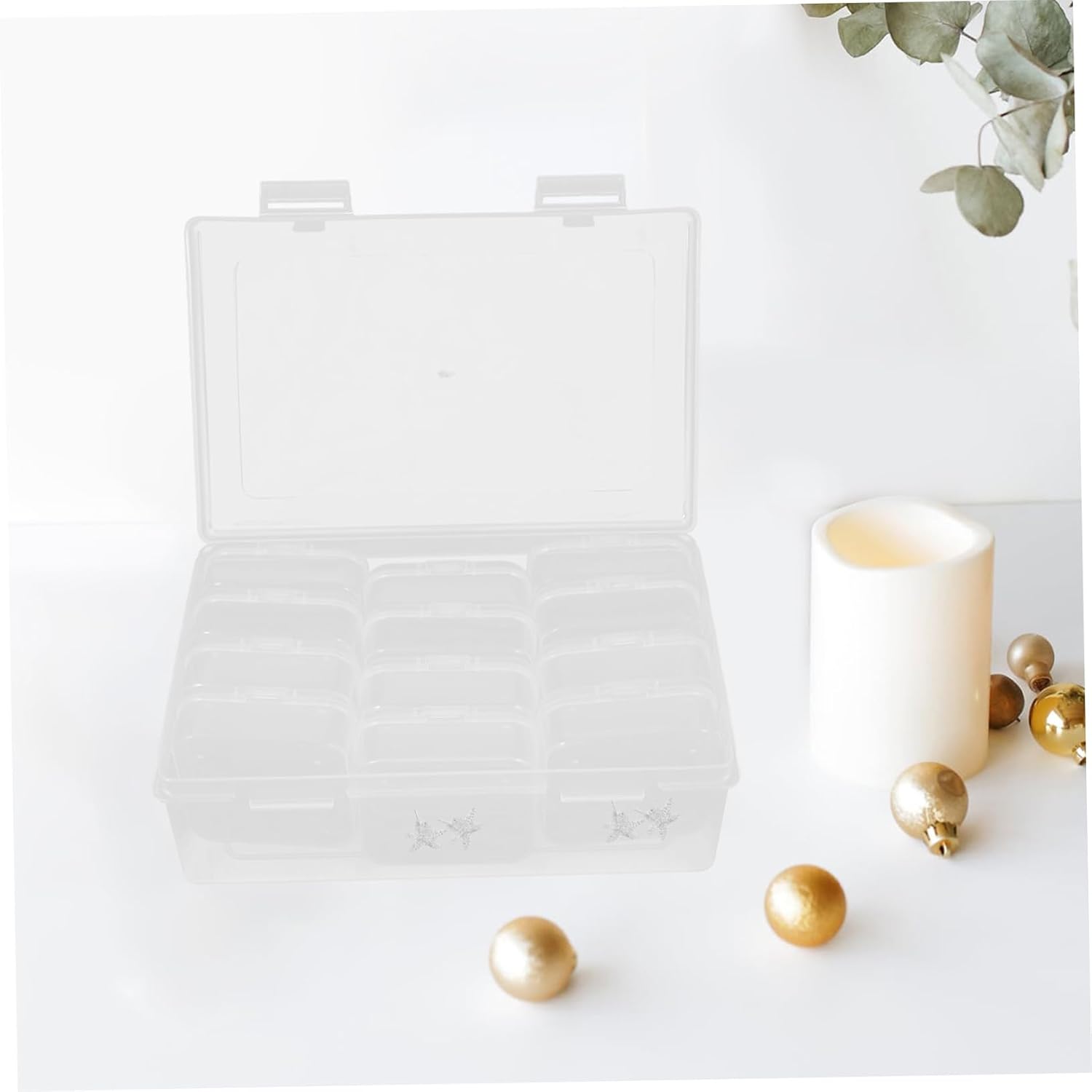 KONTONTY Mini Jewelry Storage Box Transparent Plastic Organizer for Rings Earrings Beads More Portable Travel Cases for Small Items Efficient Storage for Crafts and Accessories