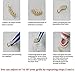 6PC 18K Plated Gold Grillz Mouth Teeth Top Tooth Single Grill Cap for Teeth Mouth Party Accessories Teeth Grills
