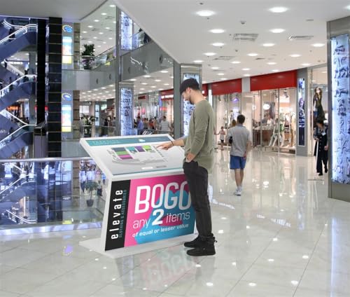 Image of Displays2go 49 inch Interactive Touch Screen Kiosk with Android 14 & Full HD Display (DK049CLW)