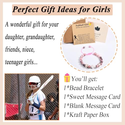 Image of Softball Volleyball Basketball Soccer Gifts for Girls Bracelets for Teen Girls Team Gifts Birthday /Christmas /Graduation Gifts