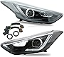VLAND Headlights Assembly Fit for Hyundai Elantra 2012-2015 & Elantra Coupe 2013 2014 (Not for Hybrid) W/DRL, LED Front light with Turn Signal, Plug-n-Play Headlamp