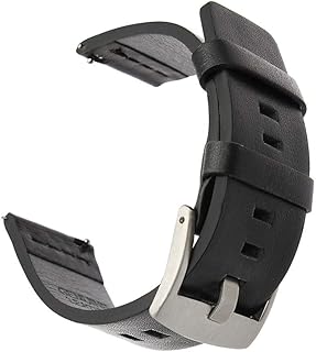 [Abcycle] 汎用交換ベルト18mm 20mm 22mm 24mm PUレザー腕時計バンド 芯材ウレタン素材 穴留めピンバックル式 スマートウォッチストラップ