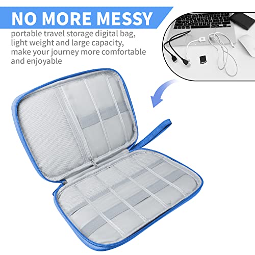 Estuche electrónico portátil Lcsmaokin impermeable contra pérdidas de tarjetas SD y cables 4