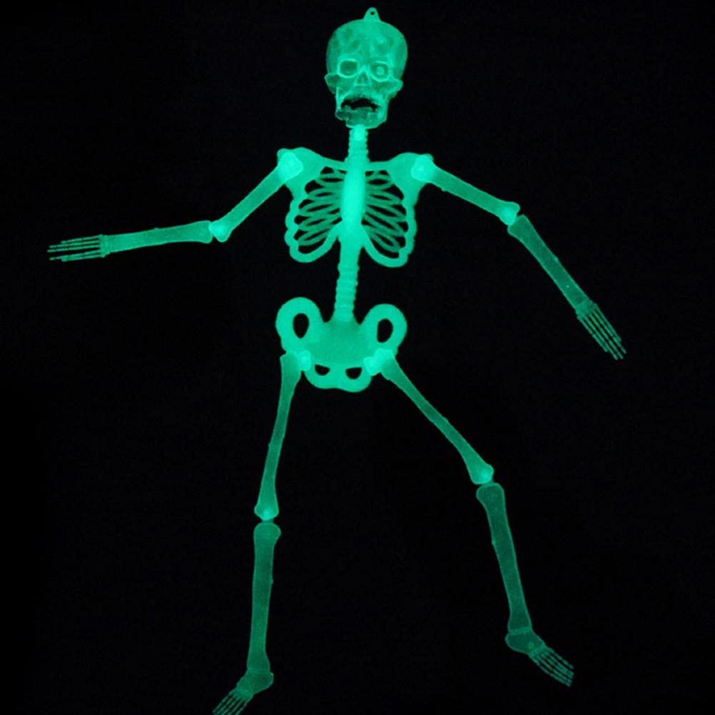 Esqueleto de Halloween, Cuerpo de Esqueleto de Halloween Que Brilla en la Oscuridad Cuerpo de Esqueleto de Halloween Aterrador para la Mejor decoración de Halloween Little Surprise