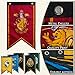 Harry Potter Gifts Banner Decorations Set of 6 Hogwarts House Flags 20x12 Inch Gryffindor, Slytherin, Ravenclaw, Hufflepuff Birthday Party Supplies (Multi Flags)