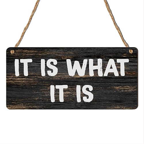 Pixie's Gifts Letrero de amistad con texto en inglés "It Is What it is", para mejores amigos, regalo de cueva para hombre con alcohol.