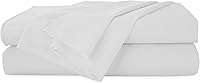 Martex EcoPure 4-Piece Full Size Organic Cotton Sheet Set - GOTS Certified Cooling Breathable Deep Pocket White Sheets