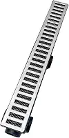 Ralo Linear Alumínio 6x50 com Tela Anti Insetos e Coletor preto Multi Saídas 40mm