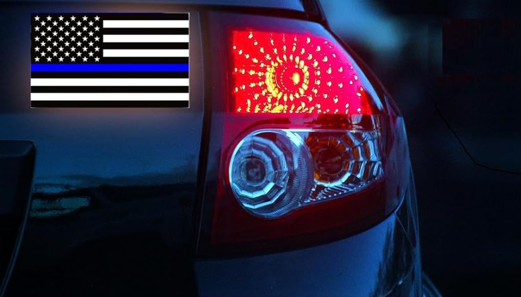 Reflective American Flag Stickers – 3-Pack,Black, 5×3 Inches – Durable & Waterproof Decals for Vehicles ，Car Bumper/Truck/Motorcycle/Helmet/Laptop/Window/Water Bottle/Mail Box