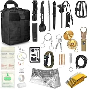 Survival Kit,22 in1Camping Survival Kits is a Must Have Emergency Survival kit for Outdoor Camping,Wilderness Adventure,Hiking, Hunting,Travel,Car Survival kit is The Best Choice for Men or Women