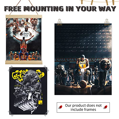 Set Of 3 King James Poster Wall Art Canvas, Basketball Sports Superstar Theme Poster, La Lakers Poster Wall Art Print, Lebron Artwork Fans Gift For Home Bedroom Wall Decor(8X10",Unframed) #TOP5
