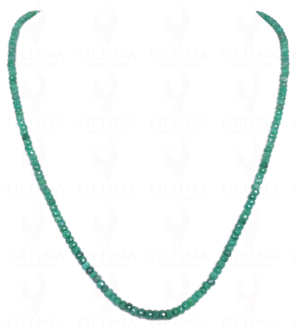 gehna Emerald Gemstone Round Faceted Bead Strand-picture-48