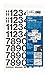 Chartpak Self-Adhesive Vinyl Numbers, 1 Inches High, Black, 44 per Pack (01130)