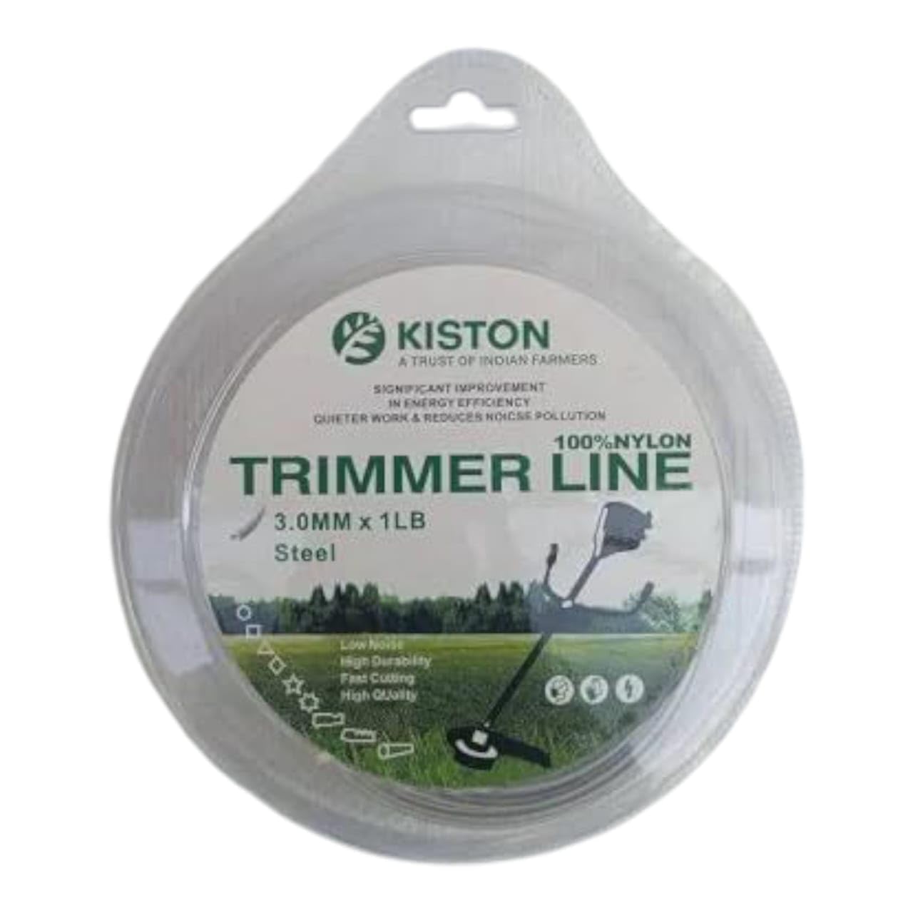 LABDHI SPRAYER Heavy Duty BC549, 50 m 3 mm Round Steel Wire Coated Nylon Trimmer Line for Petrol Brush Cutter-image-10
