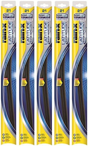 Rain-X 5079279-2-5PK Latitude 2-IN-1 Water Repellency Wiper Blade, 22" (Pack of 5)