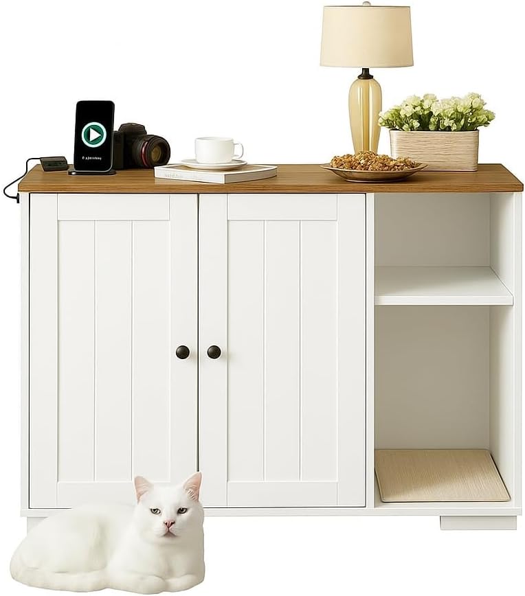 Garvee Cat Litter Box Enclosure, Large Cat House