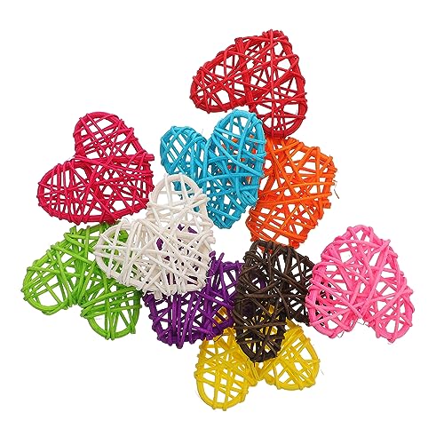 EPIGEIST 10 Piezas Colgante Corazón Hogar Guirnalda Muro Decoraciones Corredor Rosario Boda Falso Verde Estético Brillo del Festival Posavasos Caer Lámpara Colgante De Ratán Rota Colorful